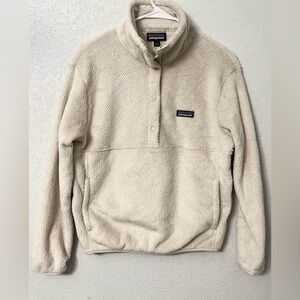 Patagonia Womens Half snap buttons natural color size SMALL